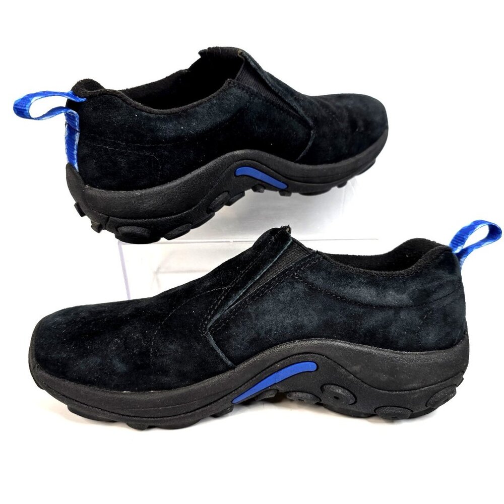 Merrell Black Suede Jungle Moc Slip On Hiking Shoes Women's Size 7.5 - Picture 2 of 9
